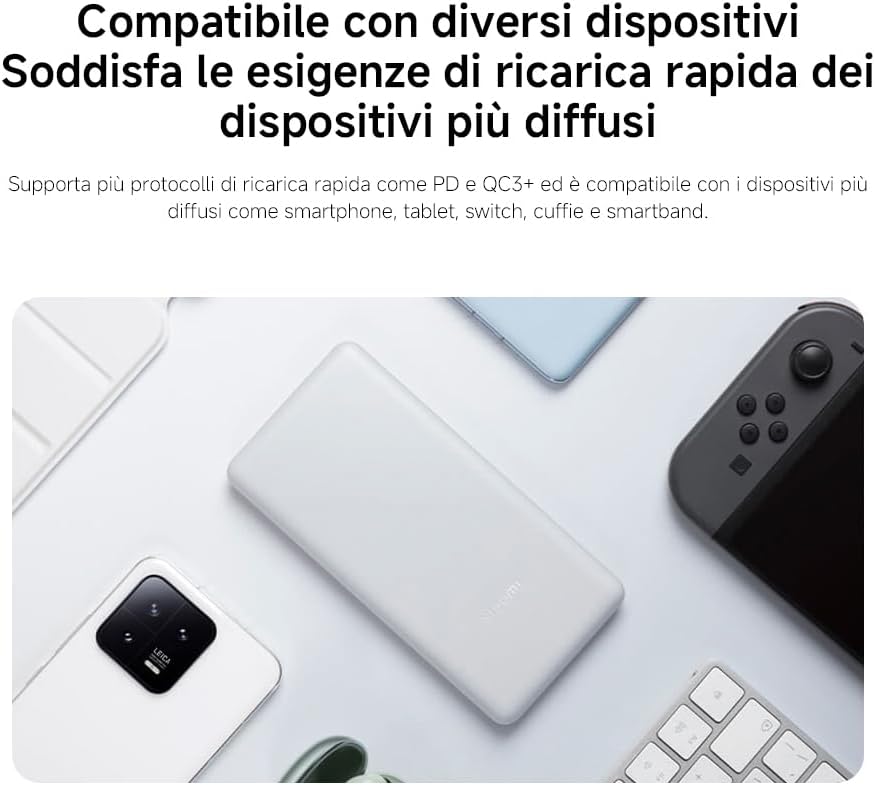 Xiaomi Power Bank 22.5w 10000mah Fast Charge Bianco Bhr9350gl Portatile